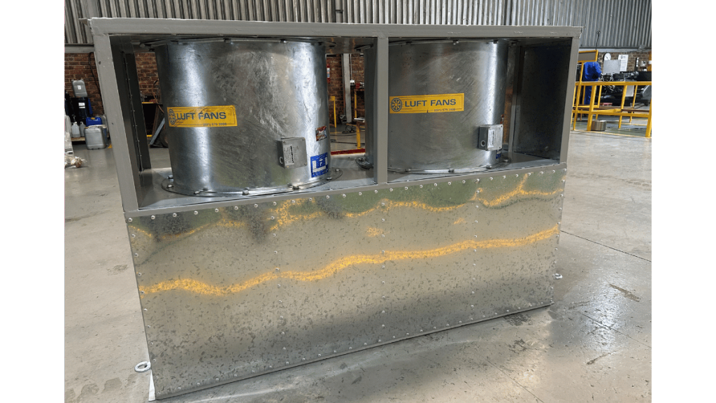 Hot Air Exhaust Ducting – Atlas Copco 160 kW Screw Compressor (1) Hot Air Exhaust Ducting – Atlas Copco 160 kW Screw Compressor